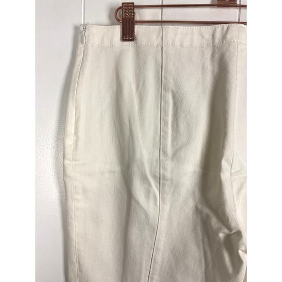 The Row Laviez Cropped Cotton Twill‎ Skinny Pants In Off-white Size Large NWT - Picture 7 of 15